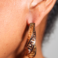 The Tricolor Pattern Hoop Earrings