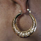 Petal Gold Hoop Earrings